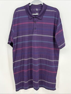 Nike Golf Men XXL Striped Short Sleeve Lightweight Polo Shirt